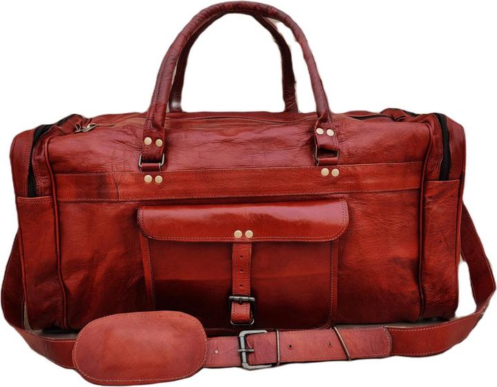 Produktbild Only-Bags.Store Leder Seesack, handgefertigte Leder Weekender, Turnbeutel, Urlaub Seesack, Leder Reisetasche