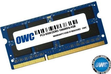 Actual product image OWC 4.0GB PC-8500 DDR3 1066MHz SO-DIMM 204 Pin SO-DIMM Memory Upg. Module PC3-8500 (1 x 4GB, 1066 MHz, DDR3-RAM, SO-DIMM)