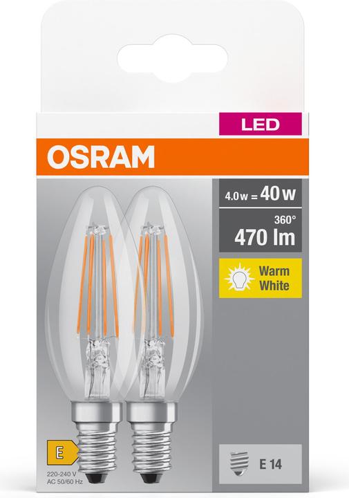 Produktbild Osram LED-Lampe (E14, 4 W, 470 lm, 2 x, E)