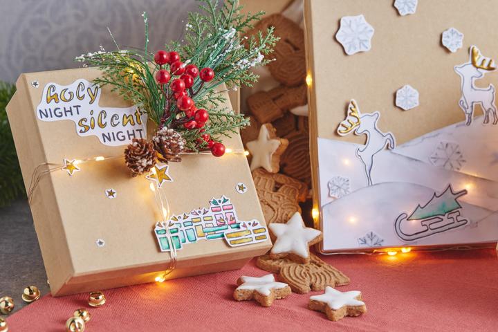 Produktbild VBS Schablonen-Set "Frohe Weihnachten", 3-tlg.