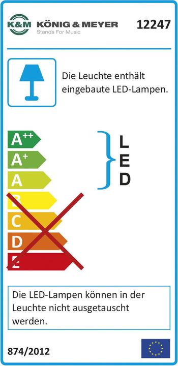 Actual product image K&M 12247 Music stand light LED FlexLight (Instrument lighting)
