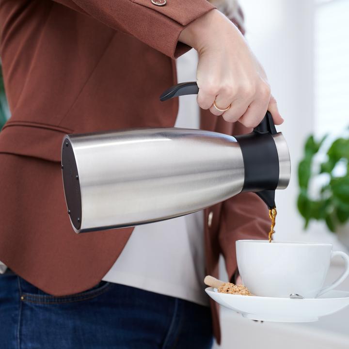 Image du produit Emsa Verseuse isolante SOFT GRIP, 1,0 litre, inox / bordeaux Manipulation d'une seule main grâce à la (1 l)