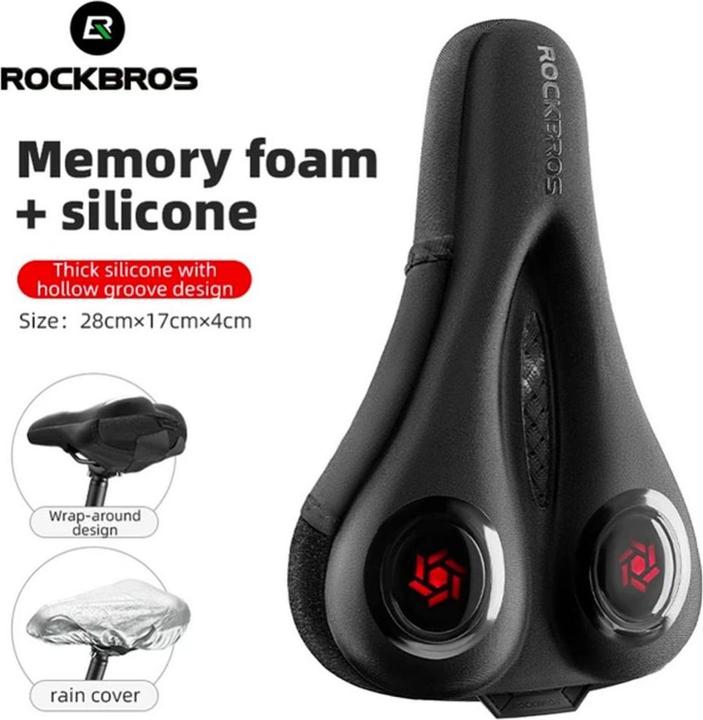 Produktbild Rockbros LF044R Sattelbezug + Regenschutz – Schwarz und Rot