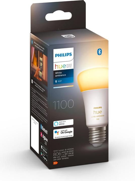 Image du produit Philips Hue White Ambiance (E27, 8 W, 1100 lm, 1 x, F)
