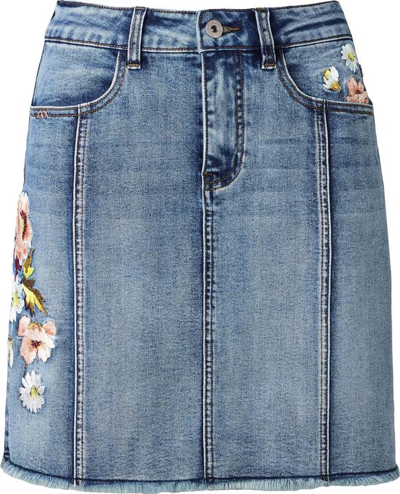 Actual product image Joe Browns Floral Embroidered Denim Skirt (42)