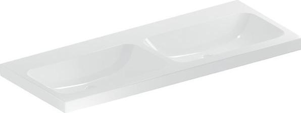 Geberit iCon Light lavabo double, 120 cm x 48 cm, sans trou pour robinet, sans trop-plein,501838 (480 mm, 1200 mm)