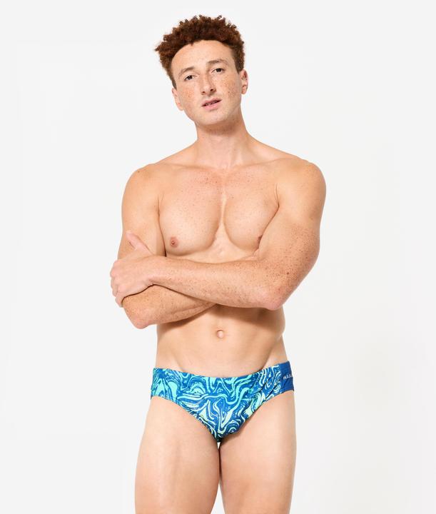 Actual product image Watko Badehose Slip Wasserball Herren - 500 All Vai türkis (38)