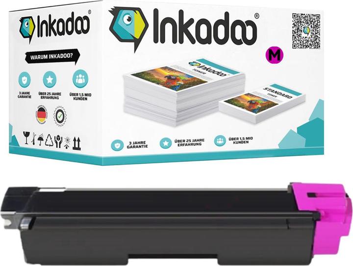 Actual product image Inkadoo Toner compatible with Utax 4472610014 toner, magenta magenta (M)