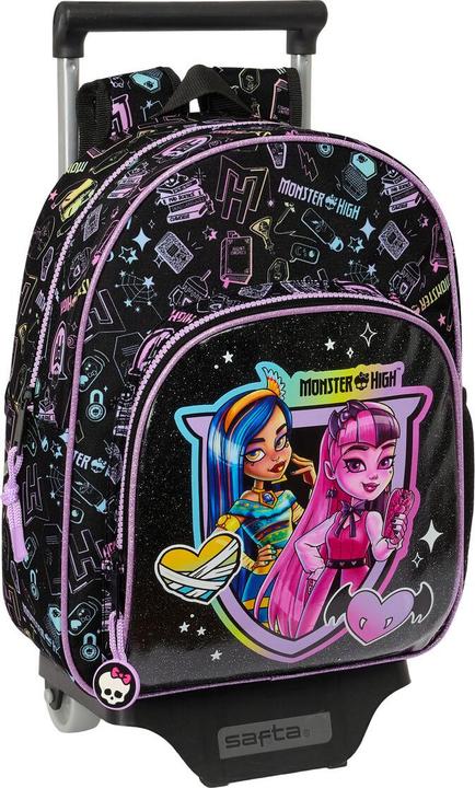 Immagine prodotto Monster High Zaino scuola con ruote Nero 28 x 34 x 10 cm