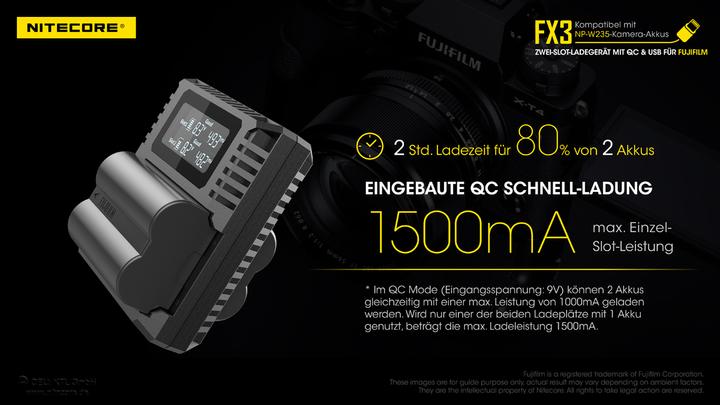 Produktbild Nitecore FX3 - für Fuji Cameras (Ladegerät)