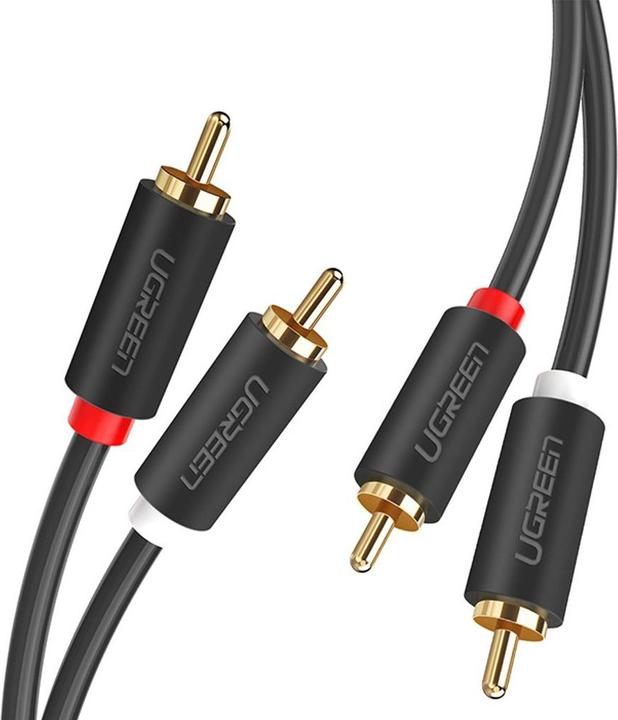 Image du produit Ugreen Câble 2RCA (RCA) à 2RCA (RCA) 1.5m (noir) (1.50 m, RCA)