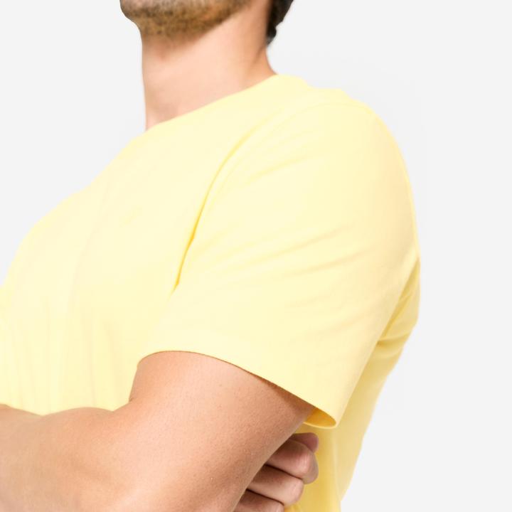 Actual product image Domyos Men's breathable T-shirt - pastel yellow (S)