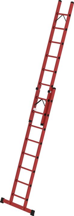 Image du produit Munk Echelle coulissante à échelons en 2 parties GFK avec traverse standard 2x8 échelons (Échelle pour rayonnage, 418 cm)