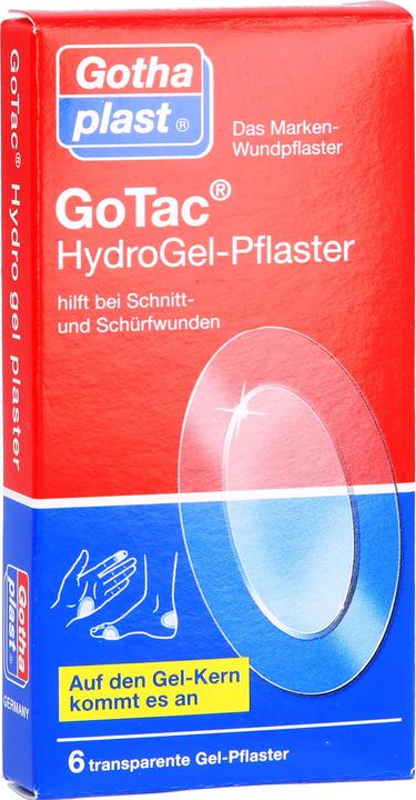 Actual product image Gothaplast GoTac Hydro transparent gel plasters oval 7.4 cm x 4.5 cm, 6 pcs. plasters (6 x)