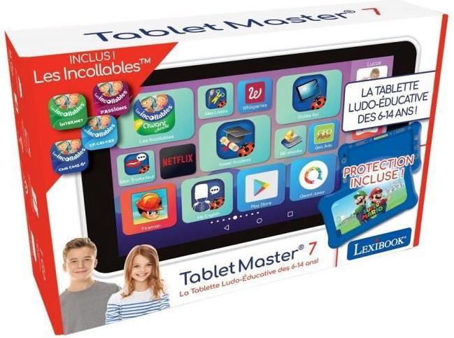 Actual product image Lexibook LexiTab Master 7 inch tablet with educational content and Super Mario protective cover FR Version (7", 1 GB, Super Mario)