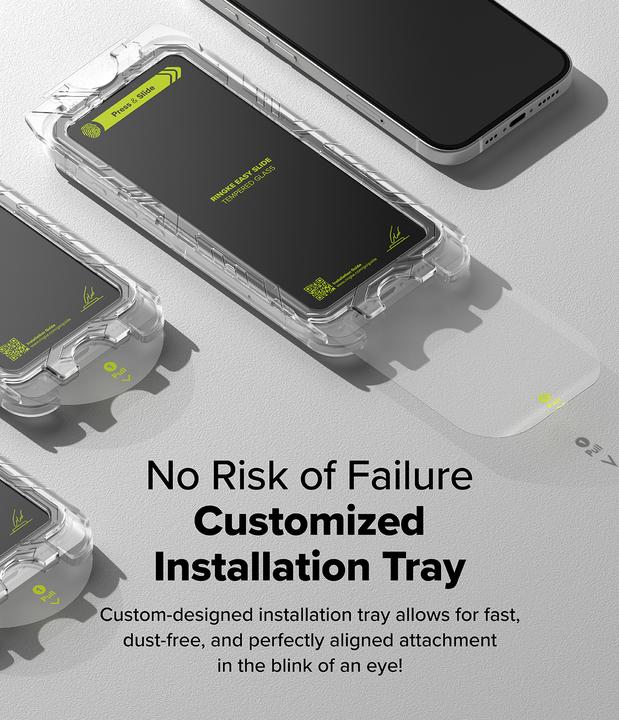 Produktbild Ringke Screen Protector for iPhone 16 / 15 EASY SLIDE TEMPERED GLASS 2 pack, w installation Jig (2 Stück, Apple iPhone 16)