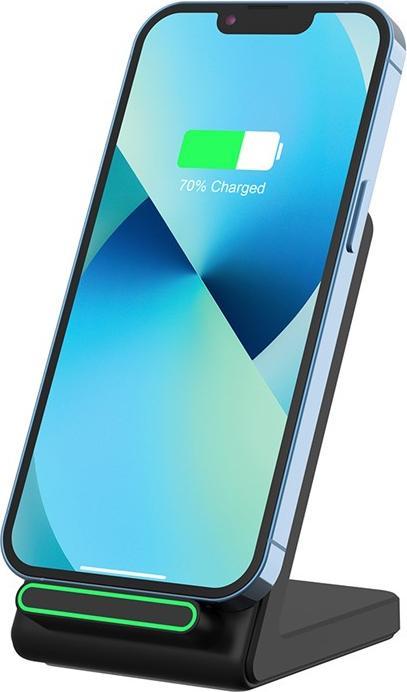 Produktbild Apfelkiste Qi Wireless Charger Induktionsladegerät Ladestation - Schwarz (15W) (15 W)