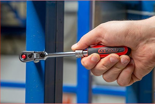 Image du produit KS Tools Cliquet réversible inclinable télescopique 1/4" SlimPOWER, 72 dents, longueur (1/4")