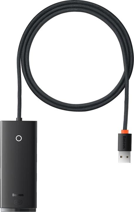 Baseus Lite Series 4-Port USB-A HUB Adapter (USB-A to USB 3.0*4 ) 1m Black (USB-C, 4 Ports)
