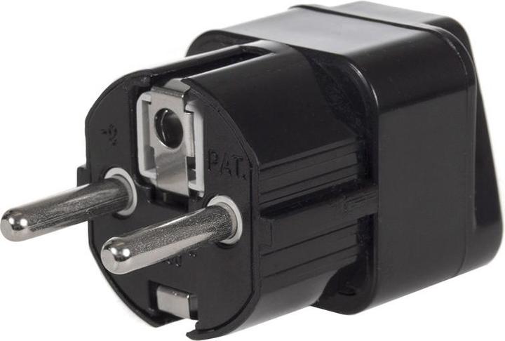 Image du produit Maclean MCE155 - Adaptateur socket UK, UE plug, universal, black