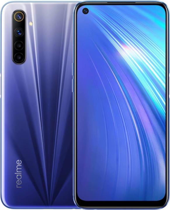 Immagine prodotto realme 6 (4GB) (64 GB, Blu cometa, 6.50", Doppia SIM + SD, 64 Mpx, 4G)