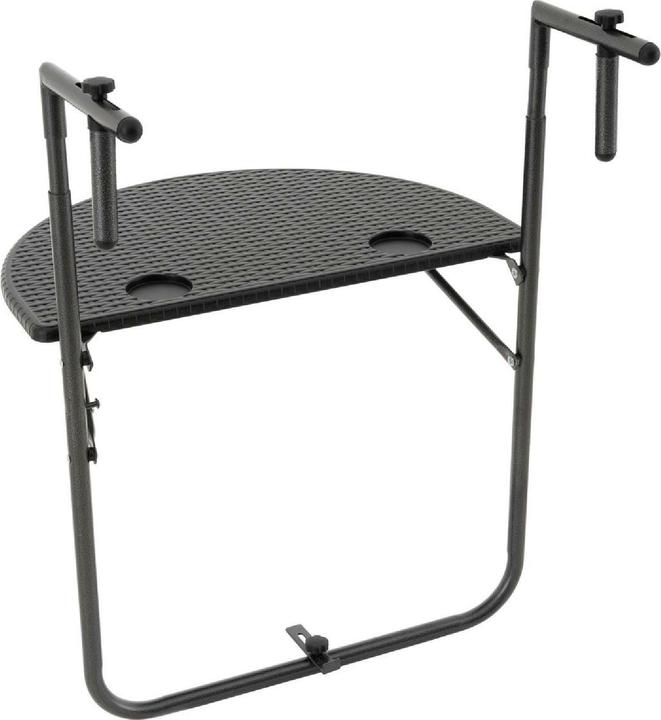 Produktbild VCM Balkonhängetisch Balkontisch Wandklapptisch Hängetisch stabil 59x40 cm schwarz (59 cm)
