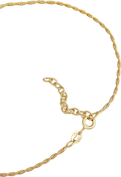 Produktbild Elli Fussschmuck Kordelkette Gedreht Basic Zeitlos 925 Silber (925er Sterling Silber, 25 cm)