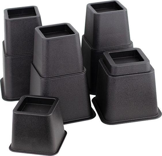 Sundo Set de rehausseurs de meubles et de lits - paquet de 8 pièces (15,5 x 15,5 x 15 cm)