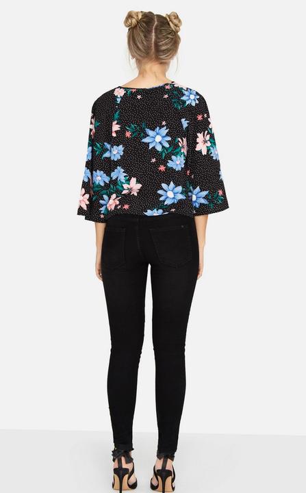 Actual product image Girls On Film s Lio blouse with floral pattern at the front for tying (36 D)