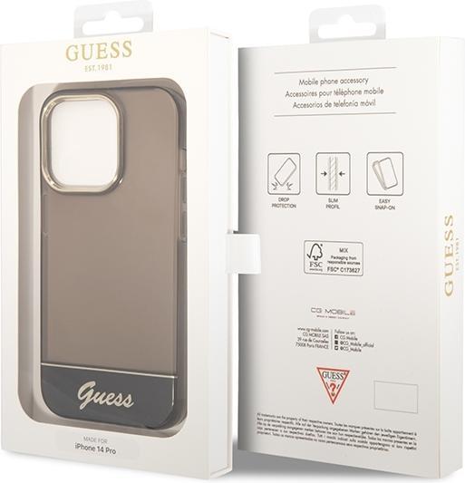 Immagine prodotto Guess GUHCP14LHGCOK Custodia rigida per iPhone 14 Pro 6,1" lucida/nera Traslucida (Apple iPhone 14 Pro)