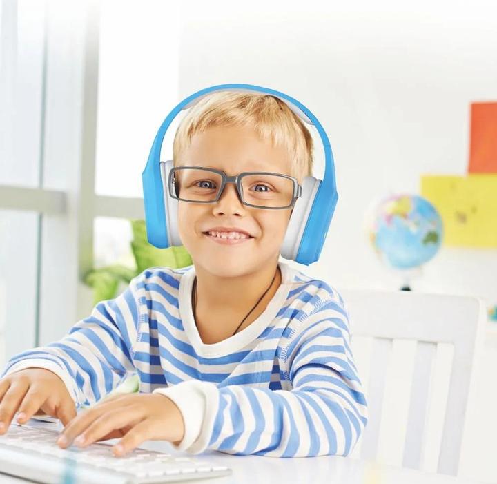 Actual product image Manta Wireless Headband for Kids HDP802BL blue (No noise cancelling, 8 h, Cable)
