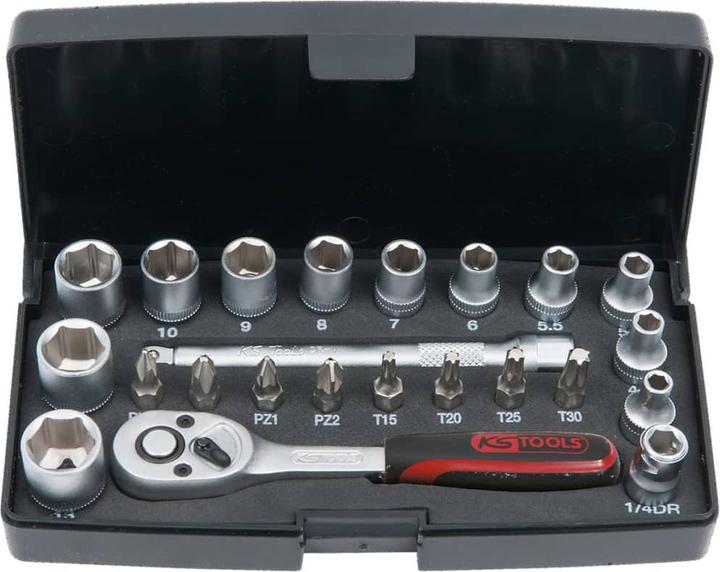 Actual product image KS Tools 1/4" Steckschlüssel-Satz (13 mm, 8 mm, 10 mm, 4 mm, 11 mm, 7 mm, 12 mm, 6 mm, 9 mm, 5 mm)