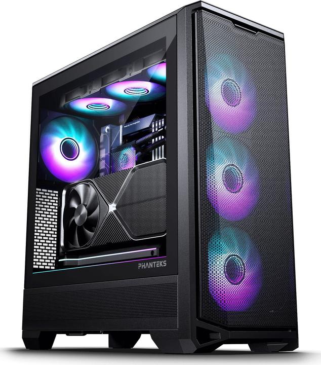 Phanteks Eclipse G400A Midi-Tower, Tempered Glass, D-RGB - schwarz (mATX, E-ATX, ATX, Mini-ITX)
