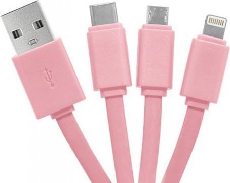 Produktbild Yello koko USB-A/Micro-USB- und USB-C- und Lightning-Kabel (0.15 m, USB 3.1)