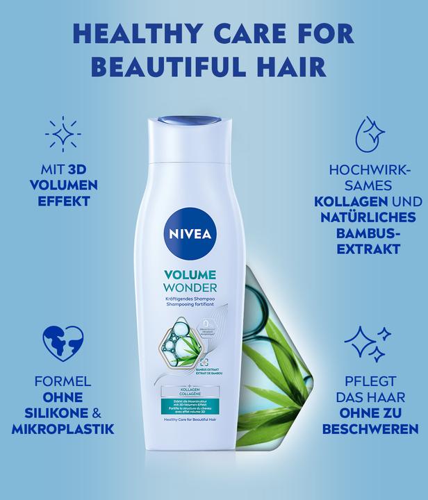 Produktbild NIVEA Volume & Strength pH-Optimal Shampoo DUO (500 ml, Flüssiges Shampoo)