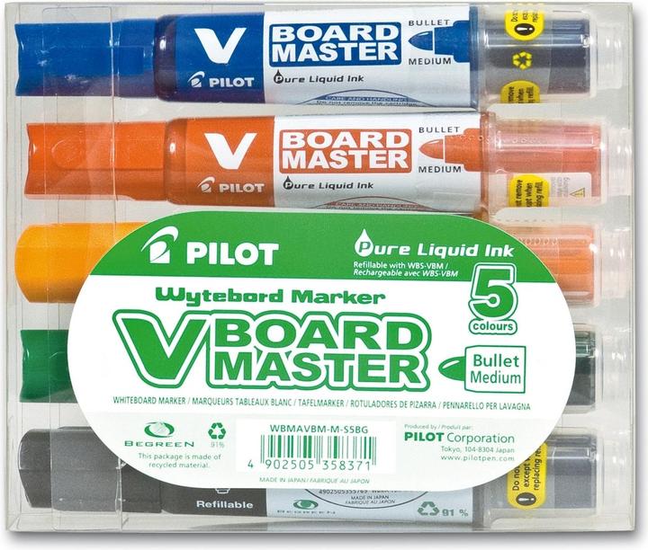Immagine prodotto Pilot BG Set VBoard Master Master Medium Wedge tip à 5 ass. (Multicolore, 5.20 mm, 5 x)