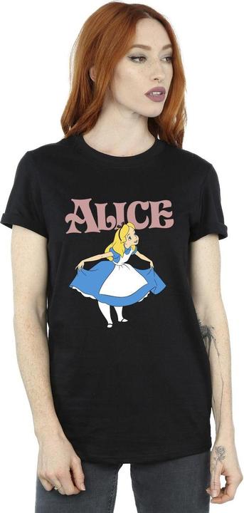 Actual product image Disney Womens/Ladies Alice In Wonderland Take A Bow Cotton Boyfriend T-Shirt (L)