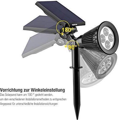 Produktbild Wilktop 4x LED Solar Gartenstrahler (200 lm)