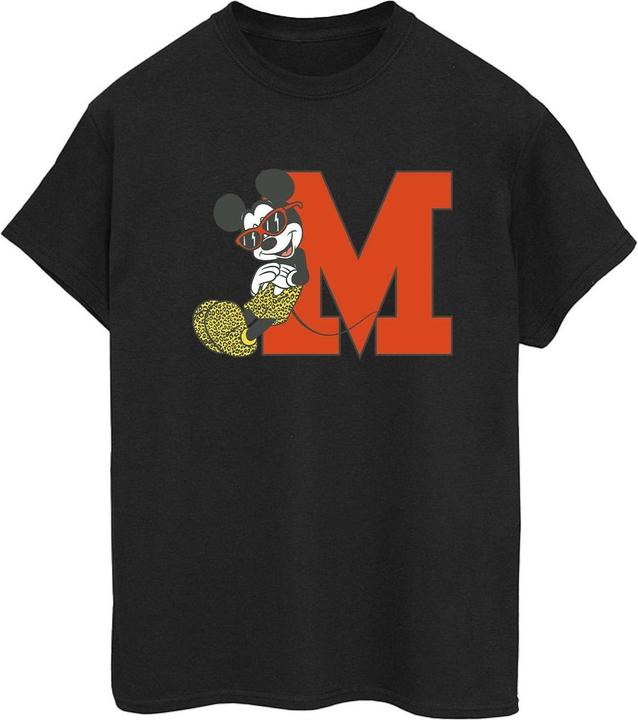 Actual product image Disney Womens/Ladies Mickey Mouse Leopard Trousers Cotton Boyfriend T-Shirt (XXL)
