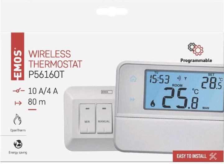 Produktbild Emos OpenTherm Raumthermostat P5616OT, programmierbar, kabellos
