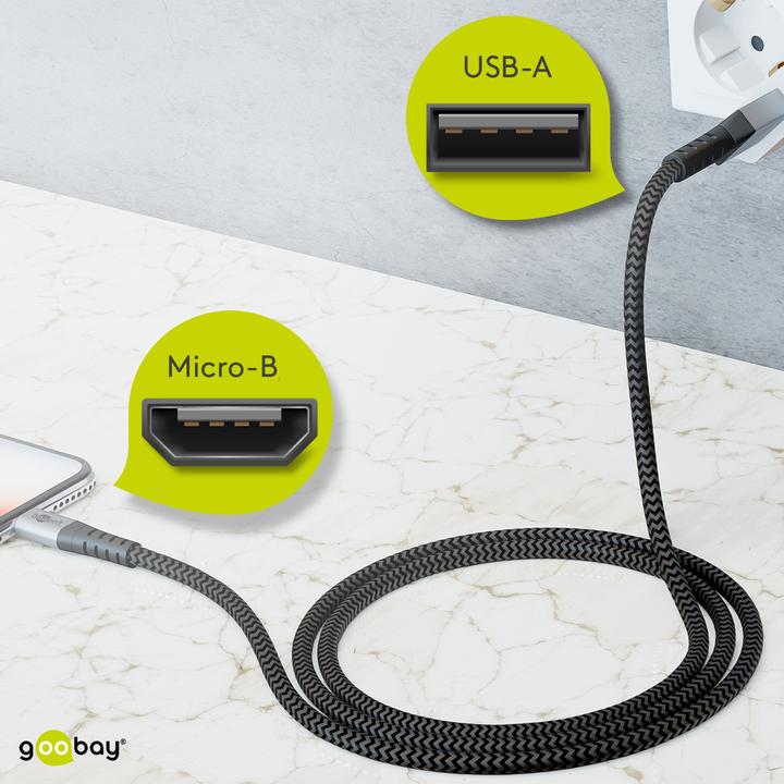 Produktbild Goobay USB A – Micro USB B (0.50 m, USB 2.0)