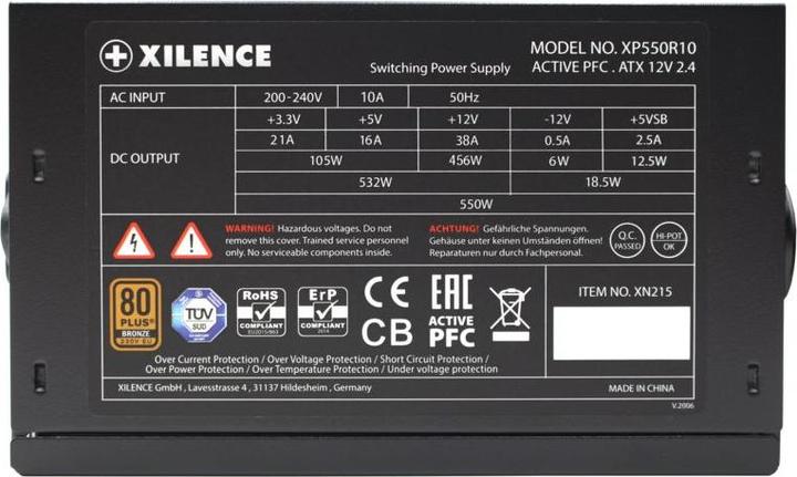 Actual product image Xilence XP550R10 Gaming Series 550W (550 W)