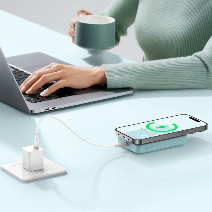 Actual product image Baseus Magnetic Wireless Powerbank (10000 mAh, 30 W, 23.10 Wh)