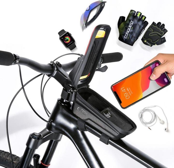 Immagine prodotto Tech-Protect Borsa da bicicletta V2 con spazio per un telefono da 1 litro - nera