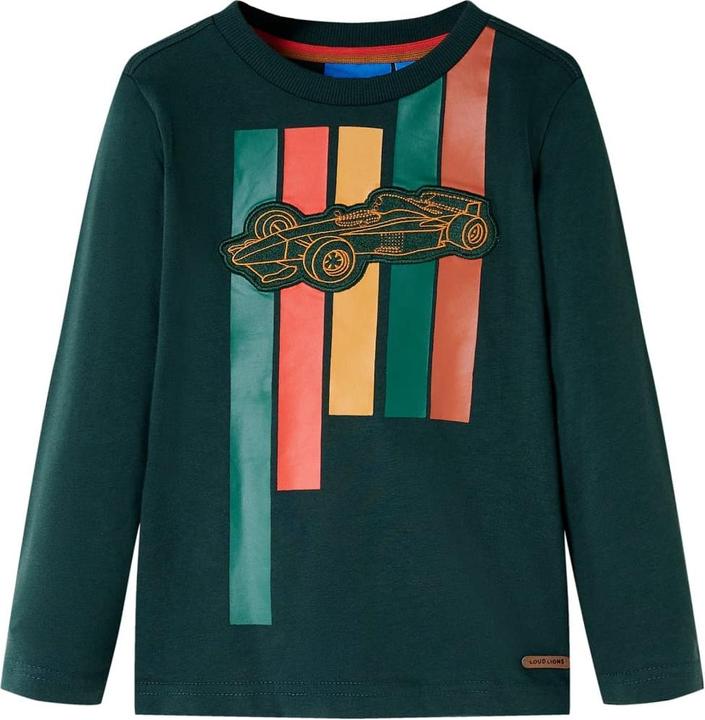 Produktbild VidaXL Kinder-Langarmshirt Dunkelgrün 116,Material: 100 (116)