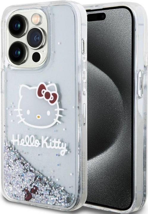 Immagine prodotto Hello Kitty Custodia con logo testa Liquid Glitter Electroplating per iPhone 13 Pro Trasparente (Apple iPhone 13 Pro)