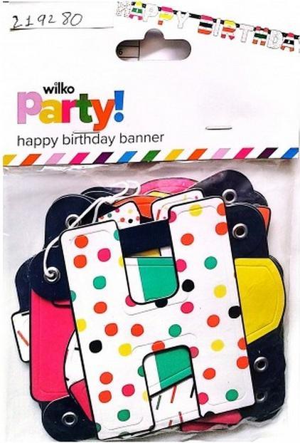 Actual product image Wilko Happy Birthday Banner