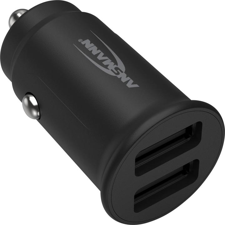 Immagine prodotto Ansmann Caricabatterie per auto 12-24V DC/1000mA/12W/KFZ/2xUSB/5V bl