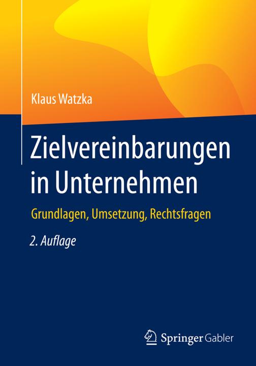 Produktbild Zielvereinbarungen in Unternehmen (Deutsch, Klaus Watzka, 2016)