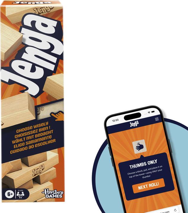 Actual product image Hasbro Gaming Jenga Refresh (German)